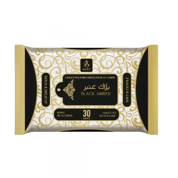 Lingettes Pour le Corps  Parfumées- Black Amber