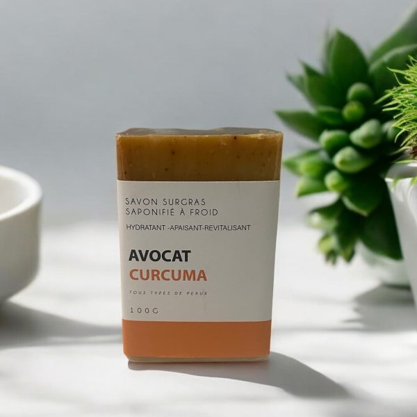 Savon Surgras Saponifiés à Froid - Avocat & Curcuma